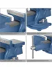 4 Inch Bench Vise Heavy Lock Down Duty Clamps Precision 4 Inch Jaw Width 360° Swivel Base CNC Vise Work Bench For Woodworking Mi 5