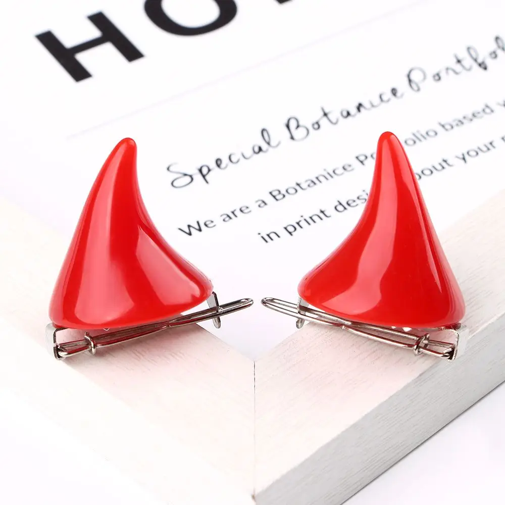 Lovely Girl Jewelry Fancy Stereo Cute 1 Pair Double Barrette Women Hair Clip Halloween Cosplay Hairpin Devil Horn Ear Clip