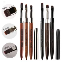 Wood Gel Painting Brush Nail Art for Gel Tip Extension Acrylic Builder Accessory Nail Art Brushes Manicure UV Gel Nails Brush 2