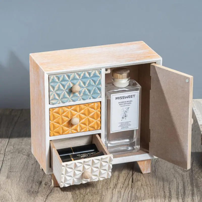 

Drawer Style Storage Basket Durable Desktop Jewelry Storage Box Classical Multi-layer Classical Chinese Style Storage Cabinet