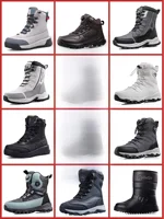 Men's Winter Snow Boots Waterproof Anti-slip Fce Lined High Top ort Boots Cold Resistant Leather Splicing Casual Boots