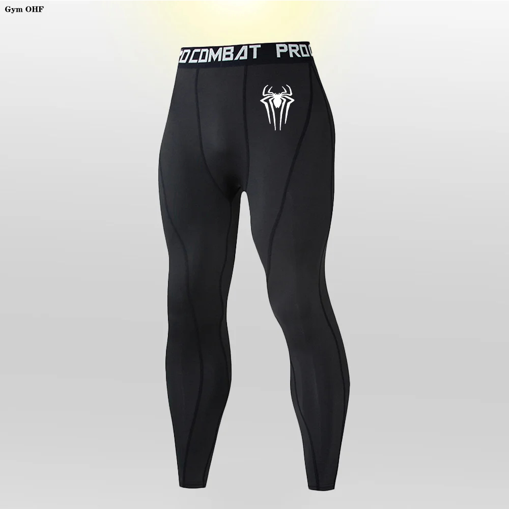 Sports Shorts Men Gym Compression Running Short Sport Training Quick-Drying Bottoms Print Fitness Jogging Workout Pants Tights