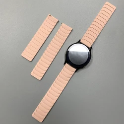 Magnetic Silicone Loop Strap - 20/22mm Adjustable Band - 1pcs 22mm (Pink)