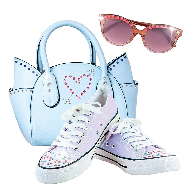 Cross-border Blingbling Nail Art Machine Children's Home Use Jewelry Stickers Women's Color Makeup Toys For Kids
