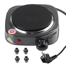 Compact Electric Hot Plate - 500W Multifunctional Kitchen Heater for Milk, Water, and Coffee (Grey Eu Plug)