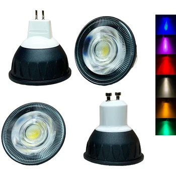 밝은 밝기 조절 가능 LED 전구, 블랙 스팟 램프, 할로겐 교체, GU10 MR16, 10W, 110V, 220V, 240V, DC 12V, 24V