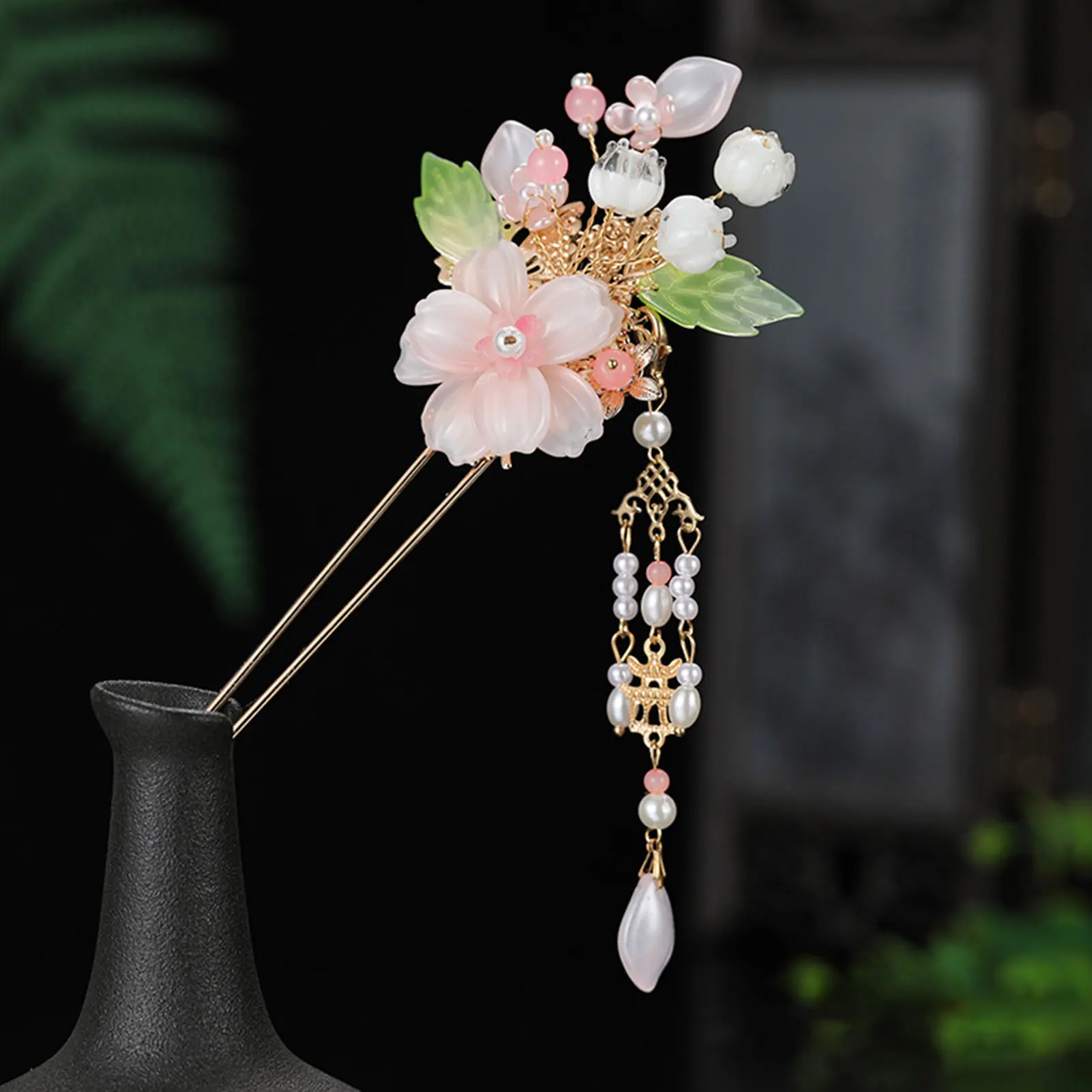 Bastoncini a U per capelli in metallo con ampie decorazioni floreali stile hanfu 94 S1773639f604e428b8086703cbf3656120
