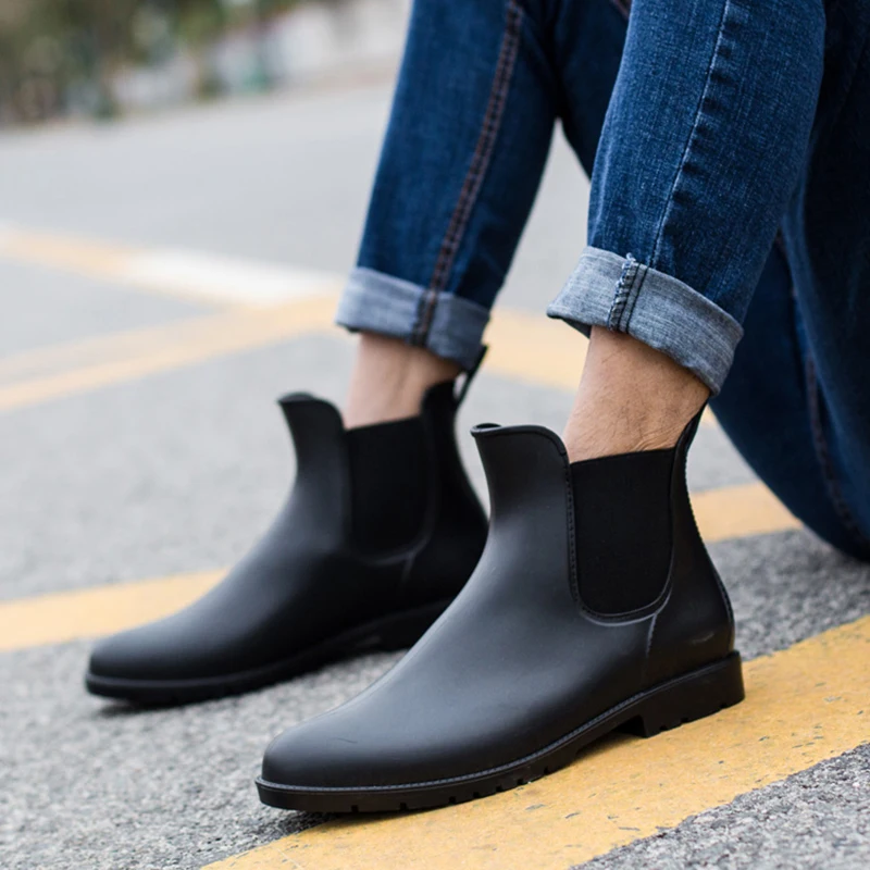 Chelsea Botas de lluvia para hombre, zapatos de agua bajos, cálidos,  antideslizantes, de pesca|boots fashion|boots maleboots boots - AliExpress