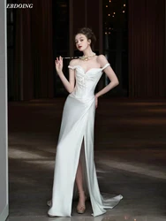 Newest Wedding Dress A-Line For Bride Sweetheart Neckline With Split Off The Shoulder Custom Made Plus Size Vestidos De Novias