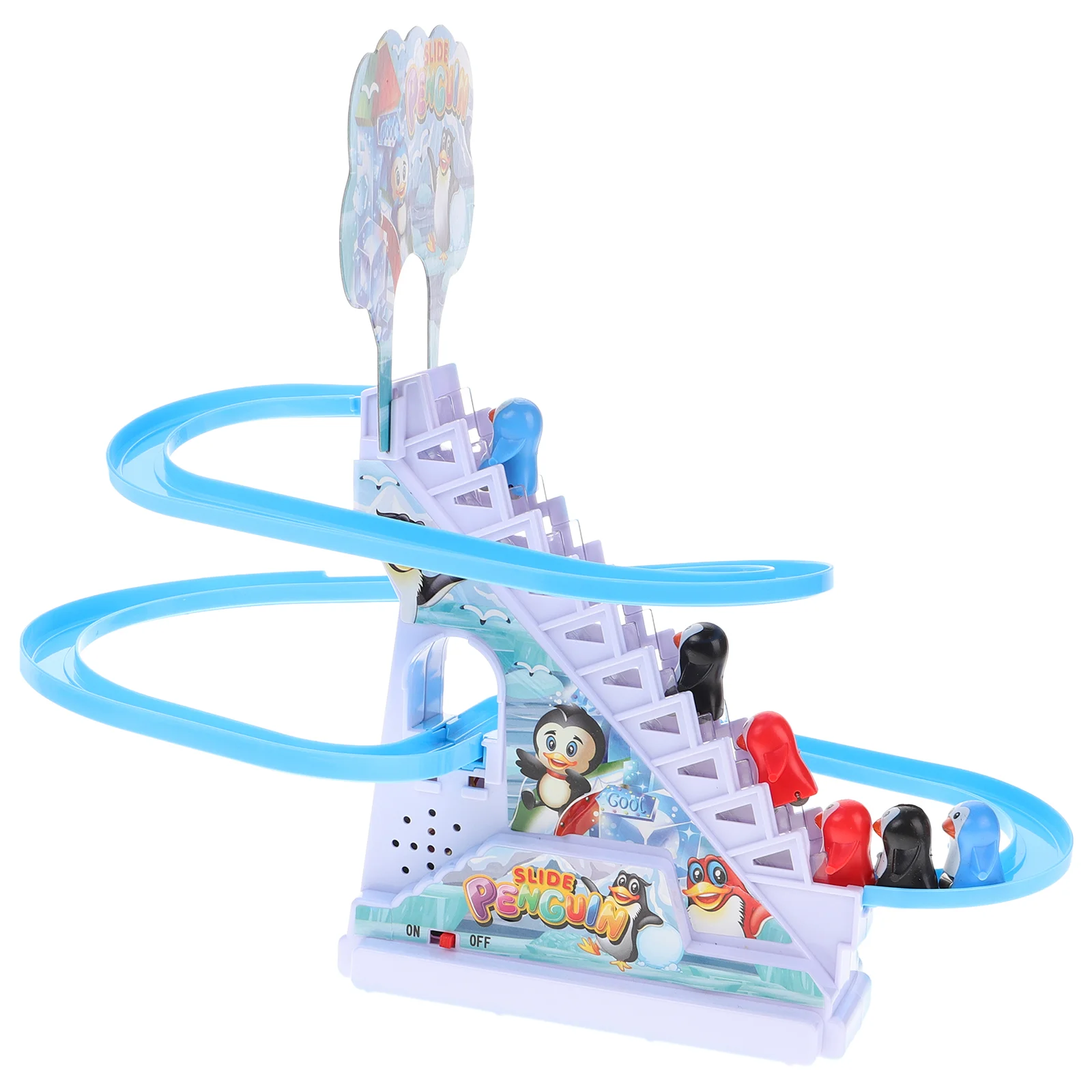 Animal Penguin Toy Child Girl Toys Creative Kid Plastic Stairs Climbing Race Track 6