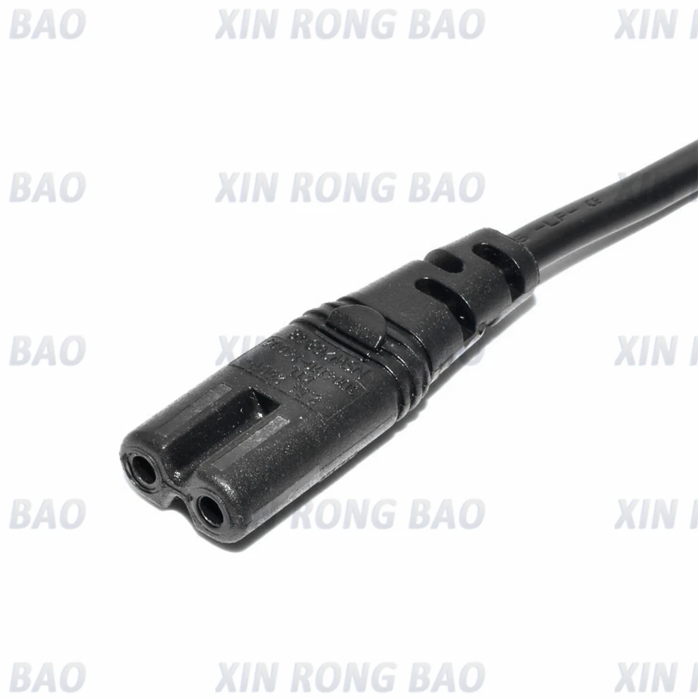 "8" Figure C7 Power Cable with Switch,IEC 320 C8 to C7 Extension Cord with On/Off ,C7 Power Lead cables switch Short Wires.30cm