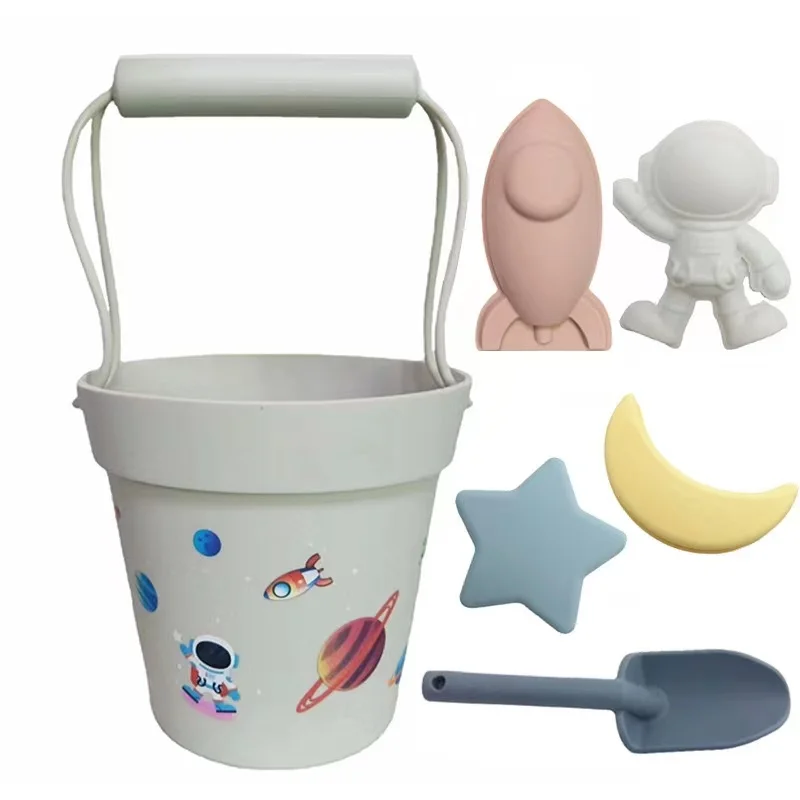 2023 New Summer Beach Toys for Kids Soft Silicone Sandbox Set Beach Game Toy for Send Children Beach Play Sand Water Play Tools 6