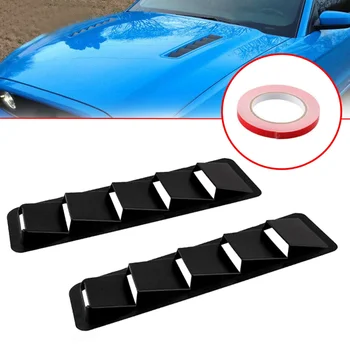 2x Auto Car Vehicle Tuning Flusso d'aria Aspirazione Scoop Car Cofano Copertura di sfiato Cappuccio Trim Decorazione Esterno Car Hood Air Vent Copertura