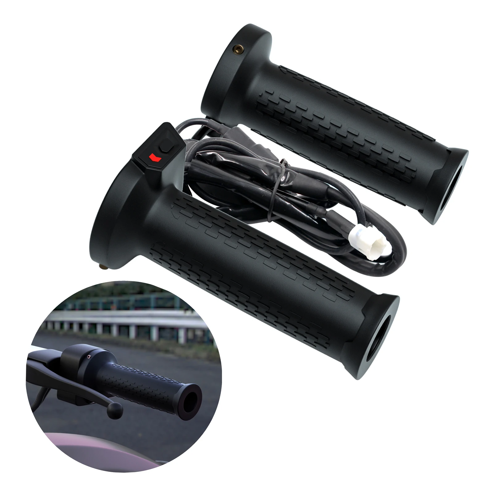 

ATV Beach Bike Motorcycle 22mm Handlebars Moto Heated Universal Handles Motocross Grips Throttle Speed Rergulator Accessories