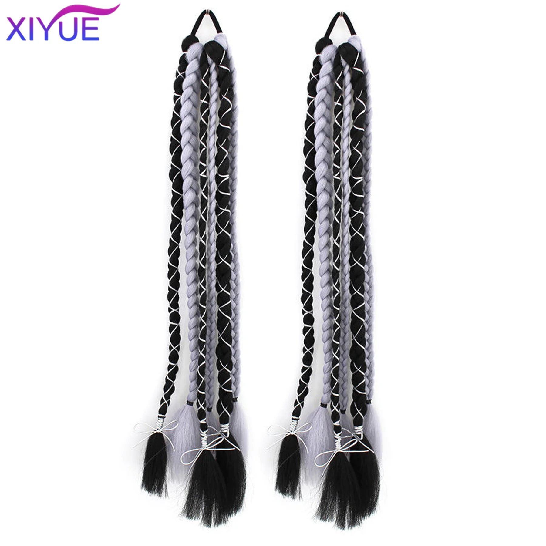 Fashion Cute Braid Head Rope Wig Playful Girls Handmade Fishbone Twist Braids High Ponytail Hair Accessories for Woman Daily Use