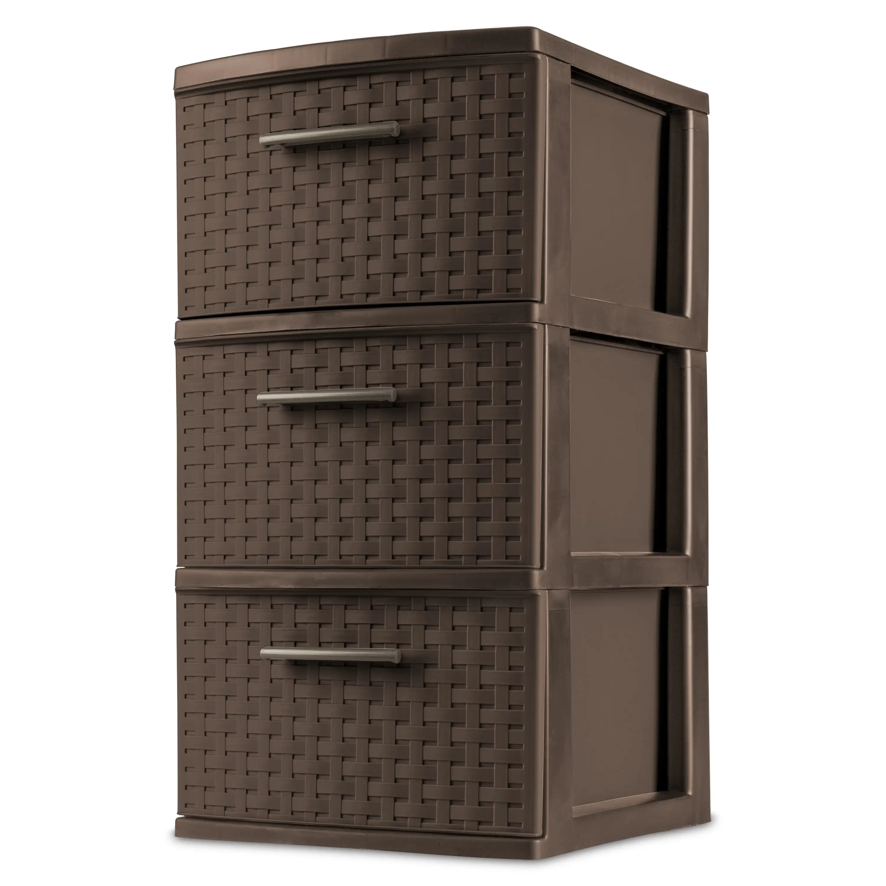 

3-Drawer Weave Tower, Espresso