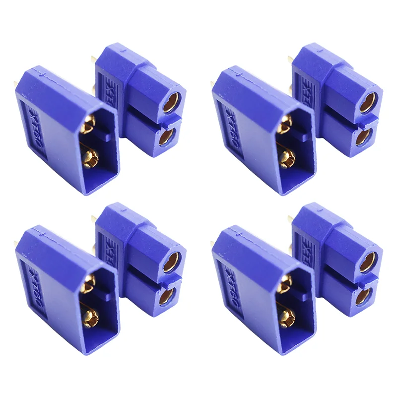 Lot de 4 paires connecteurs XT60 pour batterie drone - Jaune, Rouge, Bleu, Noir