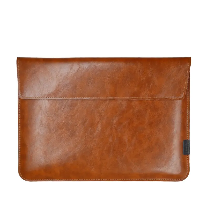 Elegant PU Leather Laptop Sleeve - Simple Design