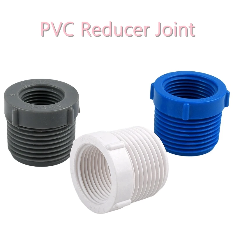 

1PC 1/2" 3/4" 1" Female Male Thread PVC Reducer Joint Garden Water Pipe Connector Garden Irrigation Adapter Bushing Connector