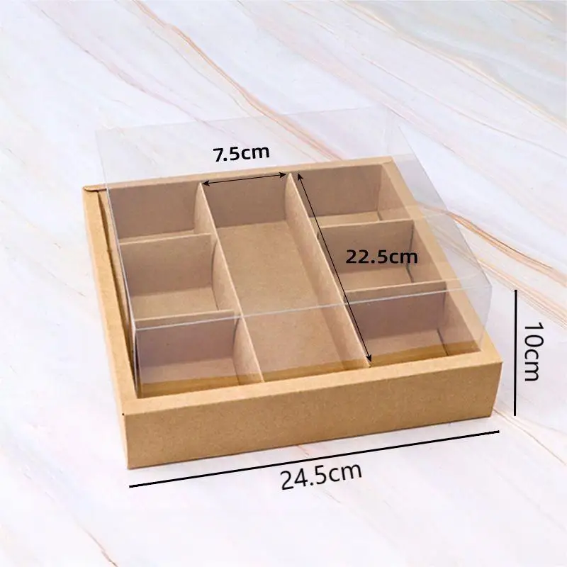 5pcs Transparent Cake Packaging Boxes with 7/9 Compartments for Mousse, Pastries, Cupca... - SKU TCPB1058 - UGI Packaging