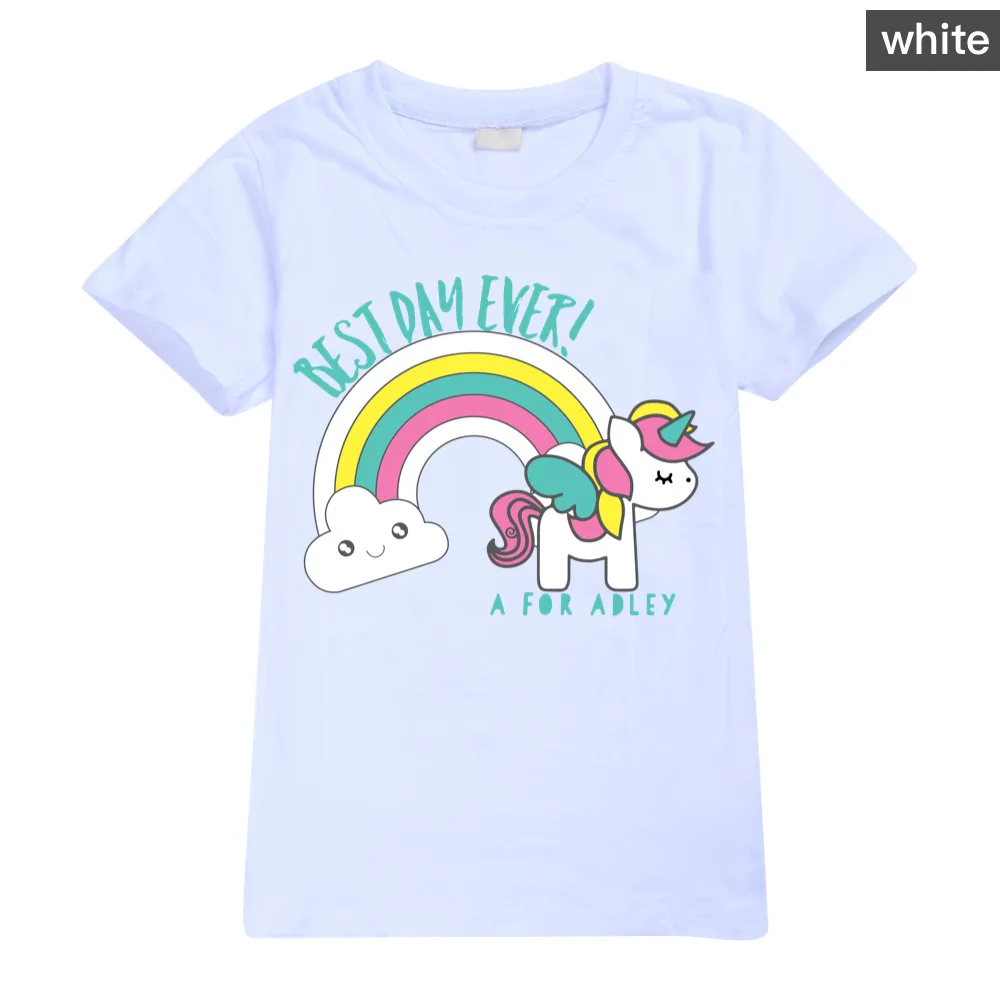 New Summer Fashion Unisex A For Adley T-Shirt Bambini Ragazzi Maniche Corte T-Shirt Tees Girls Baby Cotton Tops For Kids Clothes