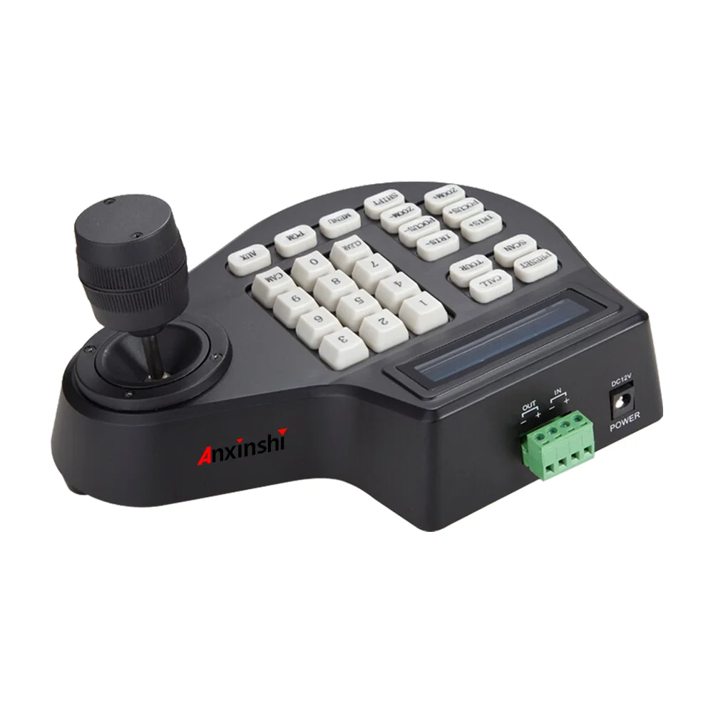 PTZ Keyboard Controller with 3D joystick to control speed dome camera via RS485 mini keyboard