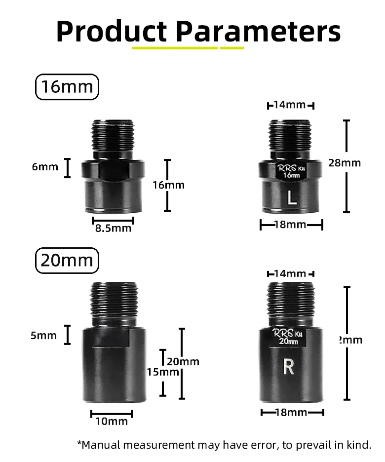Rrskit Fahrrad Pedal Verlängerung Schrauben Spacer R66E Pedal Extender Achse Kurbel Zubehör 16Mm 20Mm Für MTB Rennrad Pedal – Detail 8