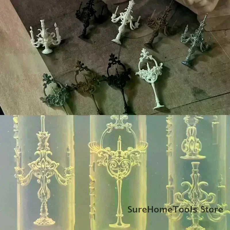 3D Cute Pig Silicone Nail Mold Retro Chinese Style Flower Vase Candle Holder Transparent DIY Manicure Nail Art Creative Tool