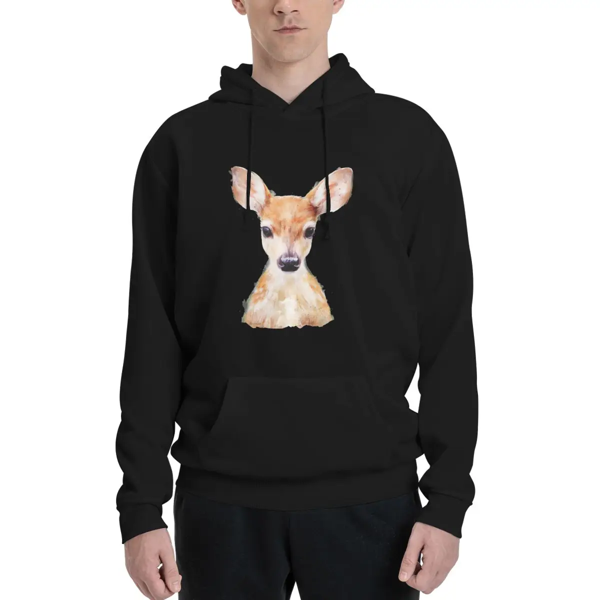 

Little Deer Polyester Hoodie Men's Women's Sweater Size XXS-3XL