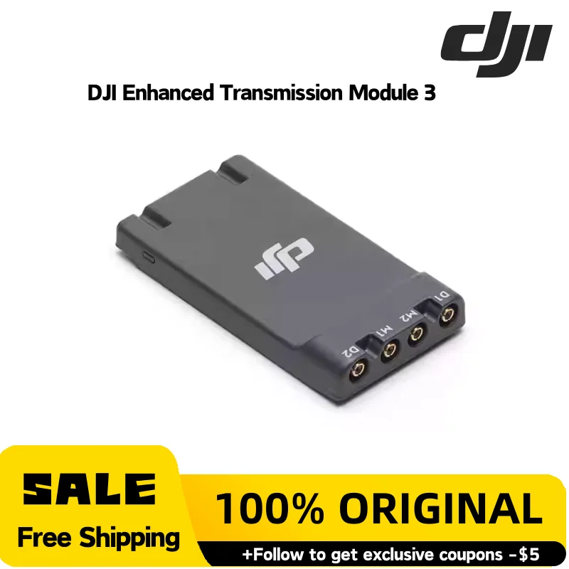 Module Transmission Améliorée DJI 3 4G eSIM pour Drone, vue de face avec antennes dépliées, idéal pour acheter en ligne livraison rapide.