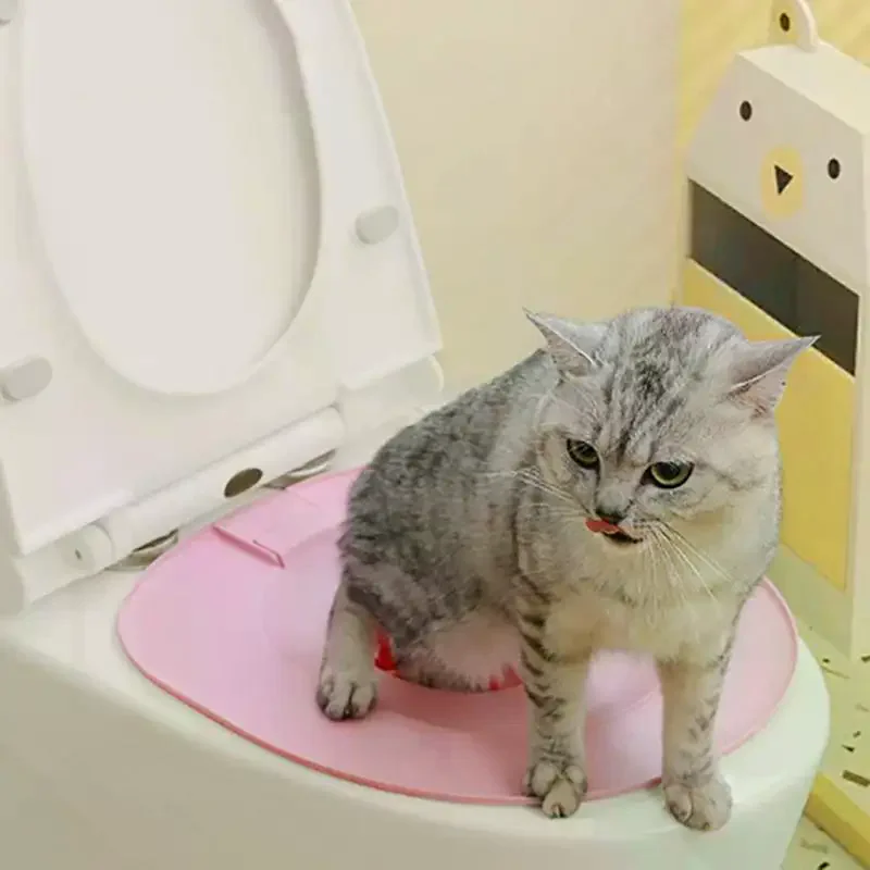 Sistema di Addestramento per Gatti al WC, Kit per Insegnare l'Uso del Lettiera, Sedile WC Riutilizzabile per Gatti, Strumento per l'Addestramento dei Gatti - immagine 5