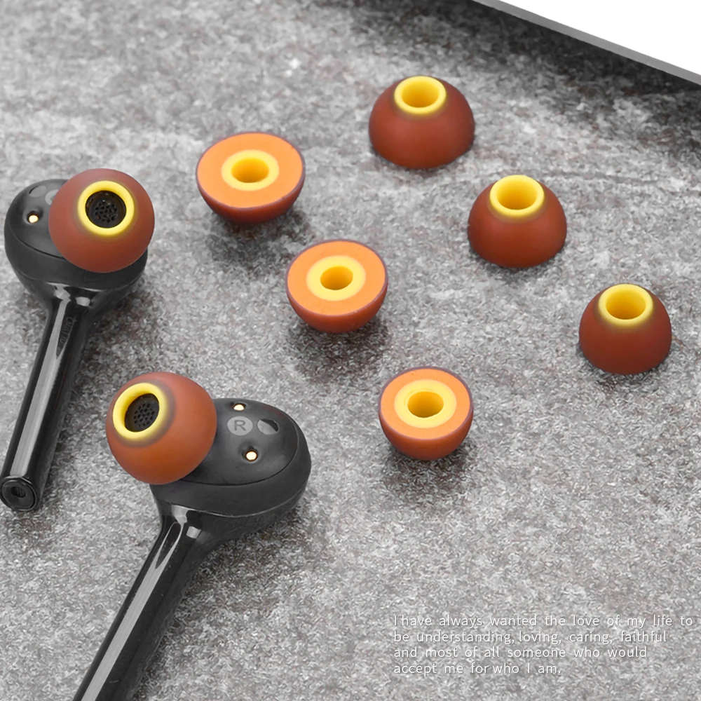 6Pcs for Xiaomi Air 2 Pro Memory Foam Ear Tips TWS Eartips for Freebuds/B&O H3 E4 E8/Sennheiser IE80 Earbuds Tips