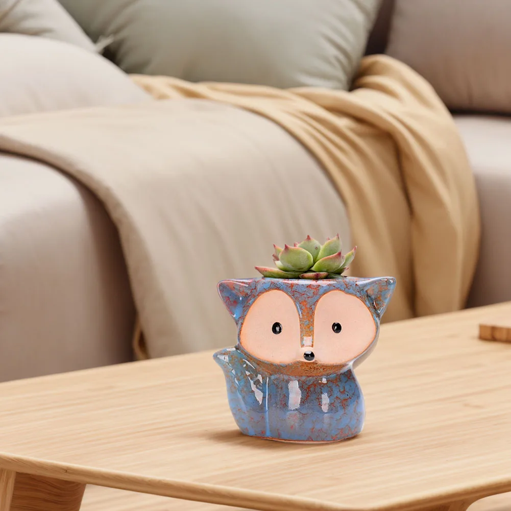 Ceramic Succulent Planter Pot with Drain Hole for Home Office