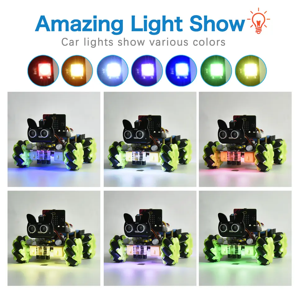 Keyestudio Micro bit 4WD Mecanum With Board Robot Car V2.0 With Python Language Programming System For Microbit Smart Car Kit image 4