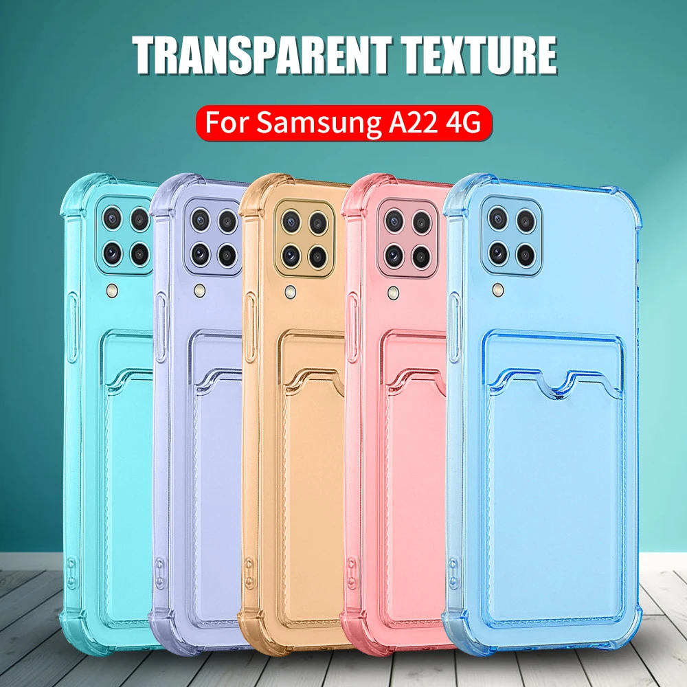 삼성 갤럭시 투명 카드 가방 케이스, A22, A13, A51, 4G, A12, A10S, S21 FE, A03s, A22, A33, A53, 5G, A21S, A50 용