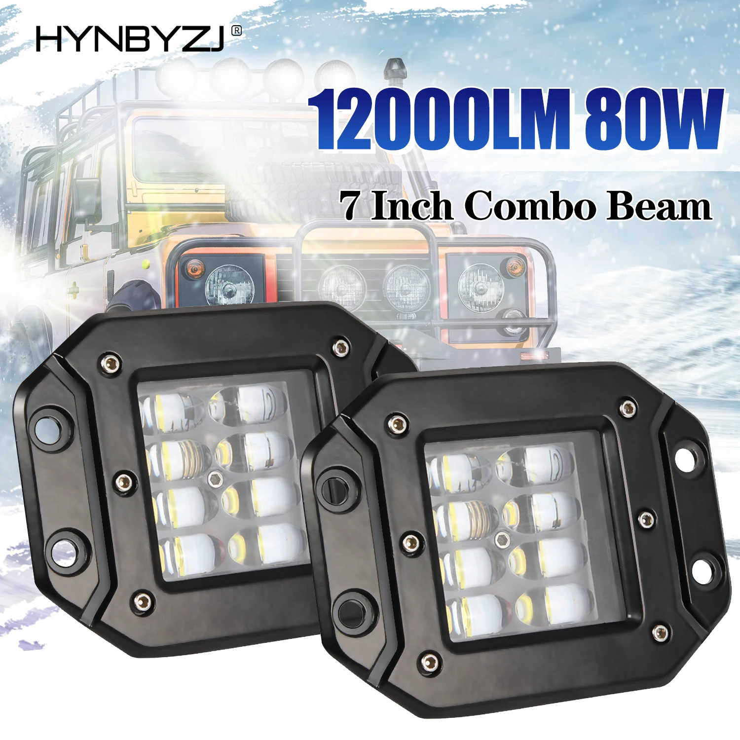 

80W 5INCH Waterproof Work Light LED Light Bars Spot Flood Beam for Work Driving Offroad Boat Car Tractor Truck 12V 24V