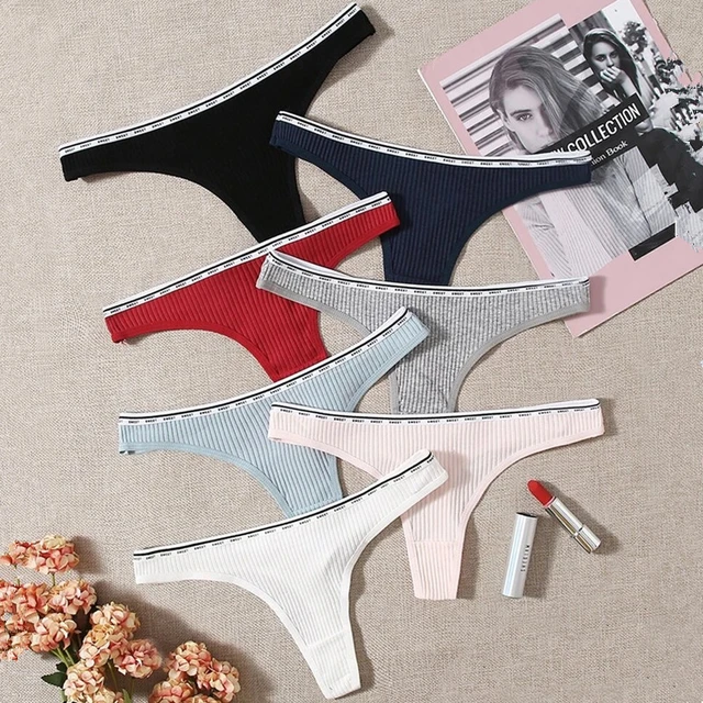 2Pcs/lot Cotton Thong Women's Panties Sexy Thread Female Underwear