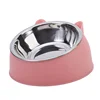 100ML Cat Dog Bowl 15 Degrees Raised Non Slip Puppy Base Cat Food Drinking Water Feeder Tilt Safeguard Neck Pet Bowl Accessories 4