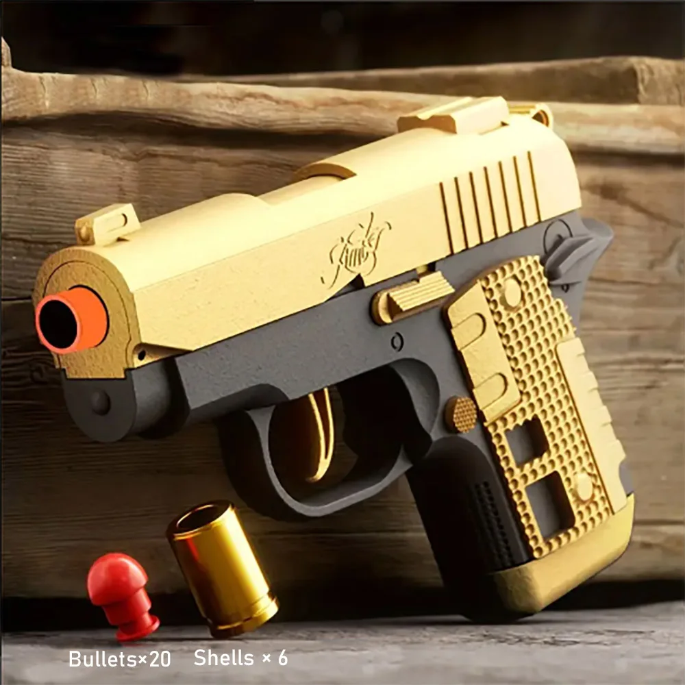 Mini M1911 Blaster Guns Toy Gun For Adults Boys Stress Shot Gun Ejecting Shells Birthday Gift Dropship TikTok 3