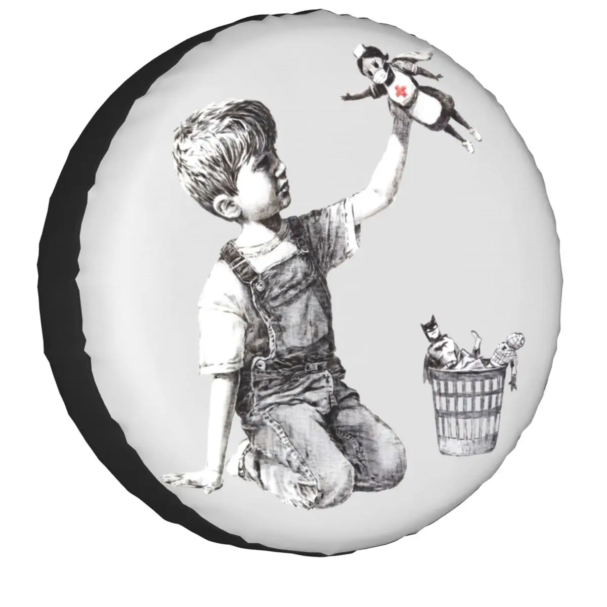 Game Changer Spare Wheel Cover For Suzuki 4X4 Rv Custom Banksy Street Graffiti Pop Art Tire Protector 14" 15" 16" 17" Inch