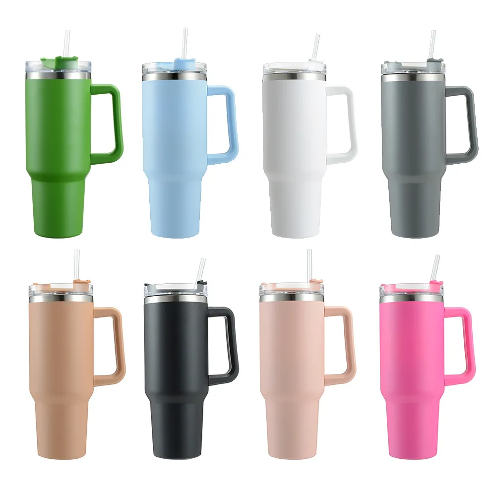 25pack blanks 40oz Travel Mugs Stainless Steel Vacuum Insulated 40oz Travel Tumbler with Handle