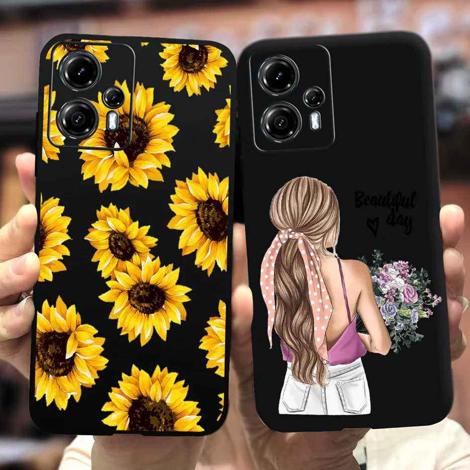 Stylish Sunflower Cartoon Girls Soft TPU Phone Case