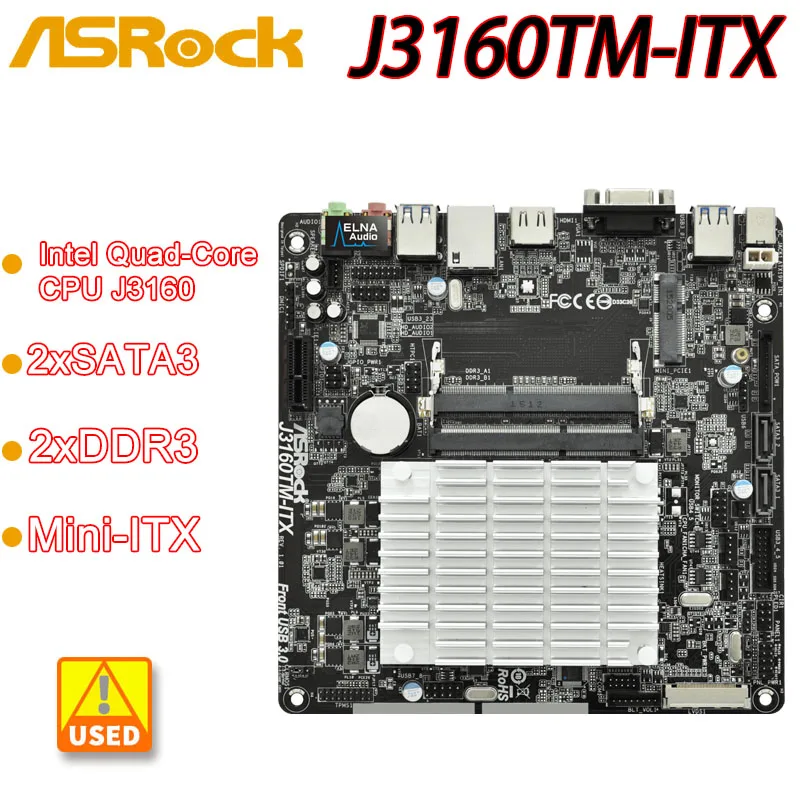 ASRock J3160TM-ITX Mini-ITX Motherboard Intel Quad-Core Processor