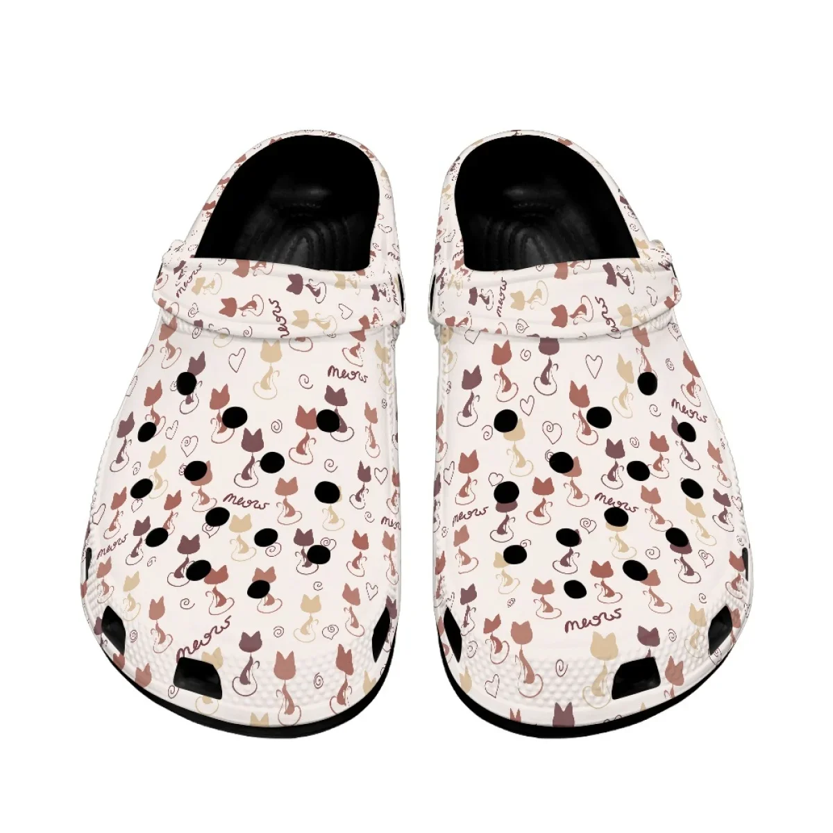 New Cartoon Cat Puzzle Summer Non-Slip Garden Shoes Women Hospital Work Medical Sandals Classic Nursing Slides Slippers