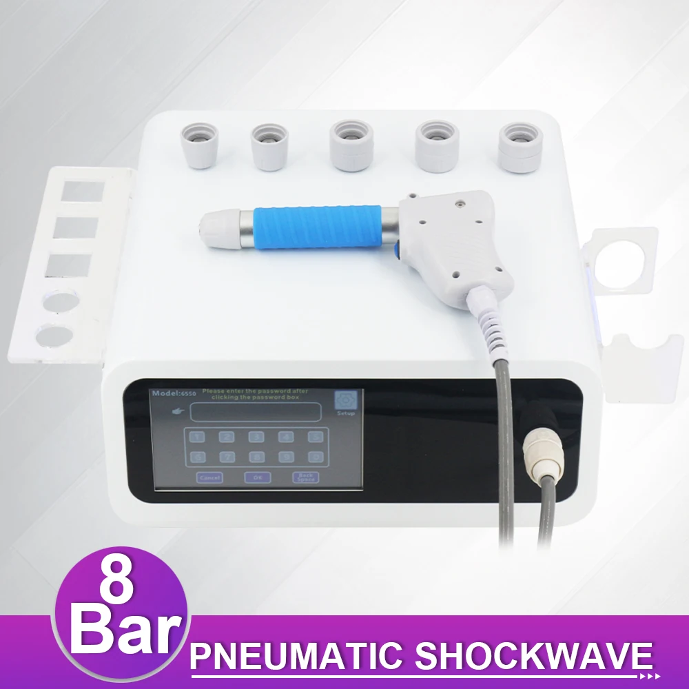 

New Pneumatic Shockwave Therapy Machine For ED Treatment Relieve Body Pain 8Bar Professional Shock Wave Body Relaxation Massager
