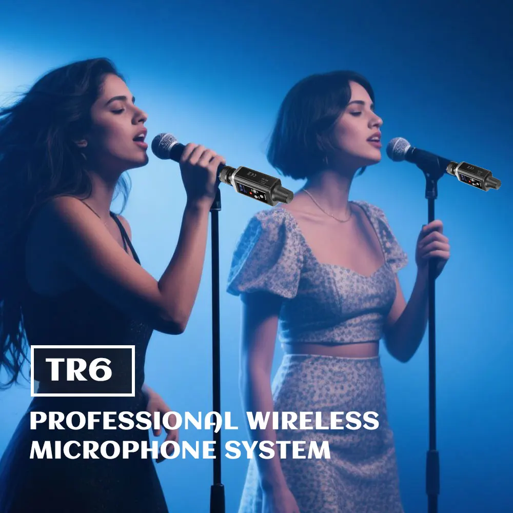 LMBGM TR6 Drahtloses Mikrofonsystem mit Integrierter Verstärkungsregelung 48V/0V Ein-Tasten-Umschaltung für Dynamische/Kondensatormikrofone – Detail 8