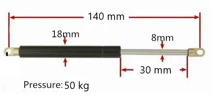 Auto Molas de Gás para o Carro 30*140 mm 50kgforce Mola de Gás para a Mobília Porta do Suporte 140 mm Distância Central