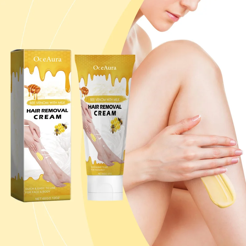 Crema depilatoria idratante al latte di veleno d'api - Delicata per corpo, ascelle, mani e gambe, nutriente per la pelle_voghion.com