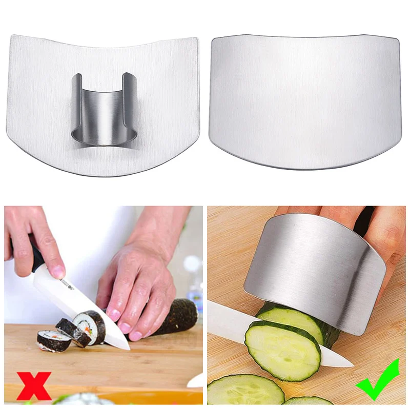 Stainless Steel Finger Guard Finger Hand Cut Hand Protector Knife Cut Protection Tool Kitchen Cooking Knives Accessories