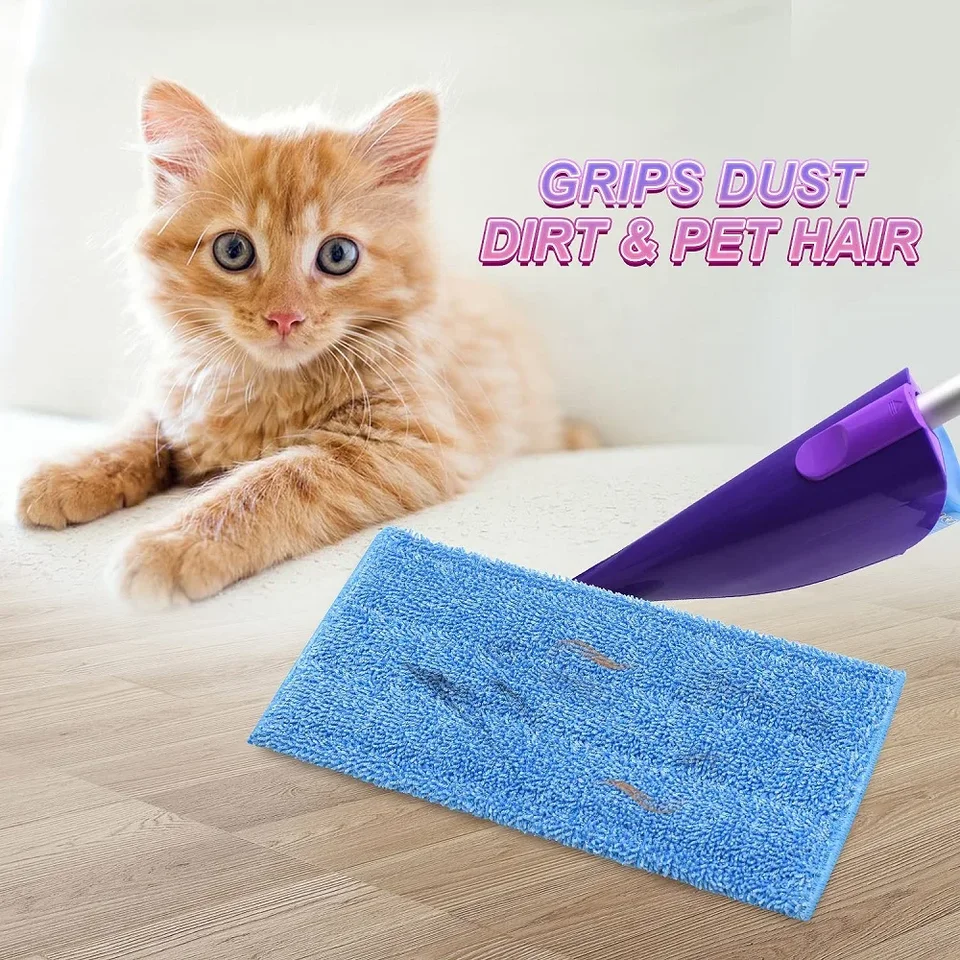 4 Panni Riutilizzabili In Microfibra Per Mocio Swiffer Sweeper - Lavabili, Per Pavimenti Asciutti E Bagnati